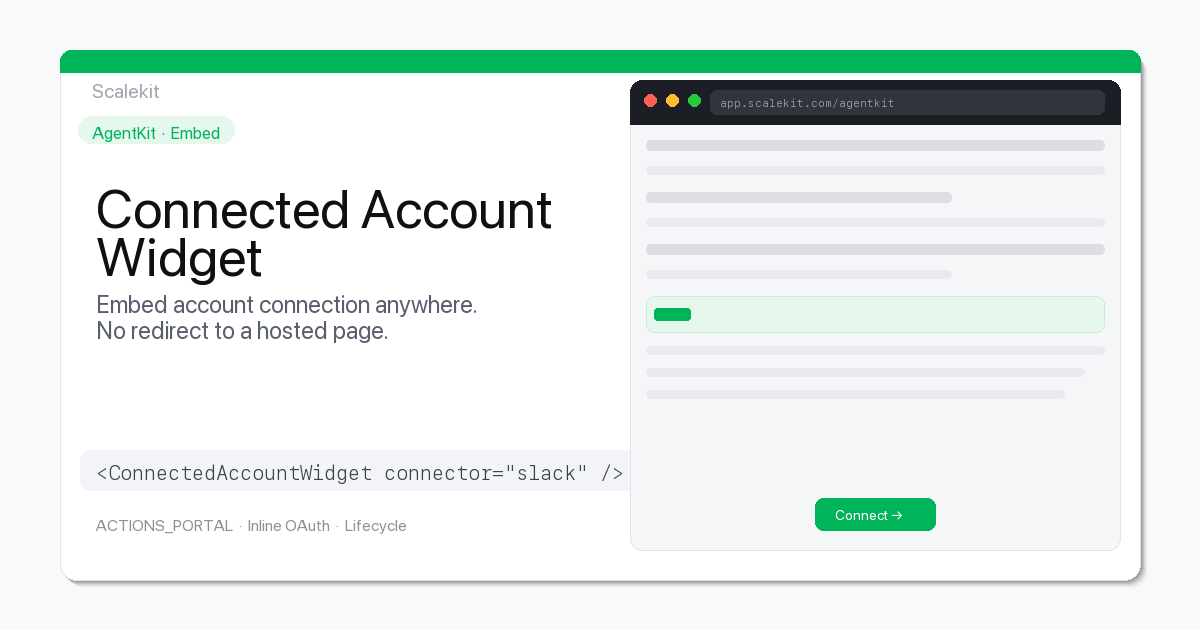 Connected Account Widget