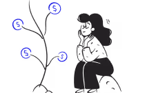 illustration of money growing