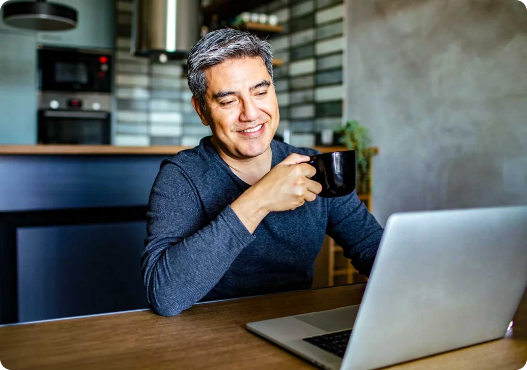 Landlord reviewing rental finances on a laptop