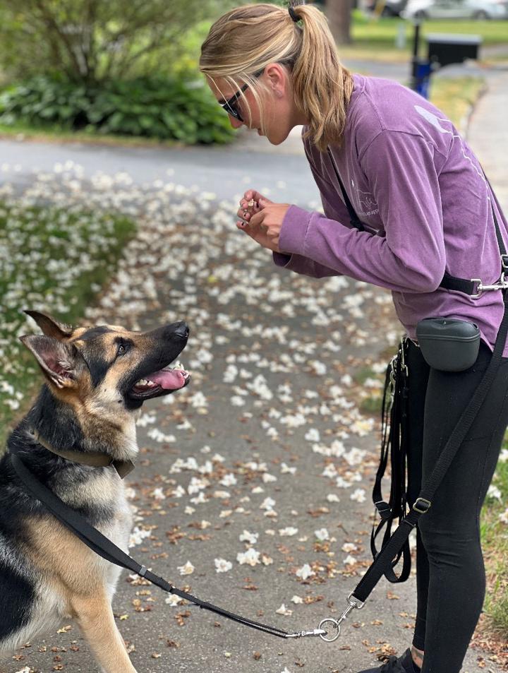 Jessica Sarcia and dog
