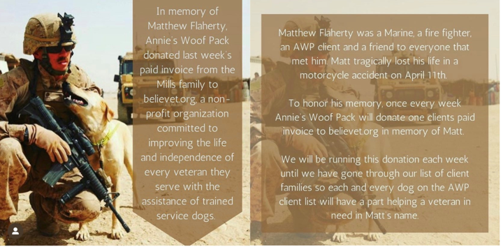 Fundraiser for Annie's Woof Pack