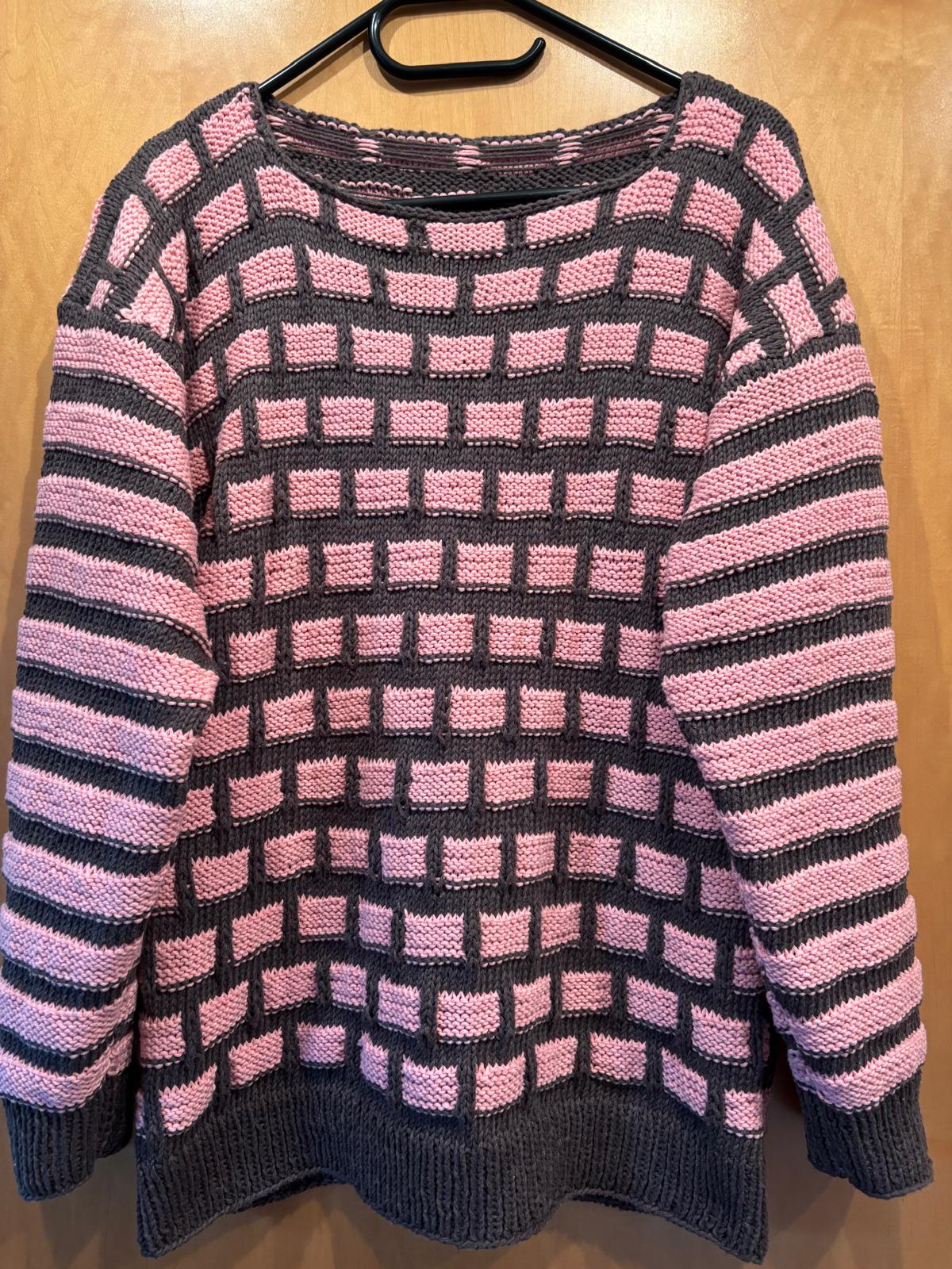 Rosa brauner Winterpulli 