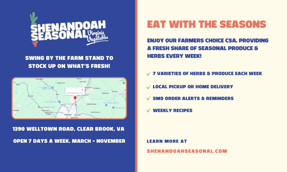 Shenandoah Seasonal two-sided postcard