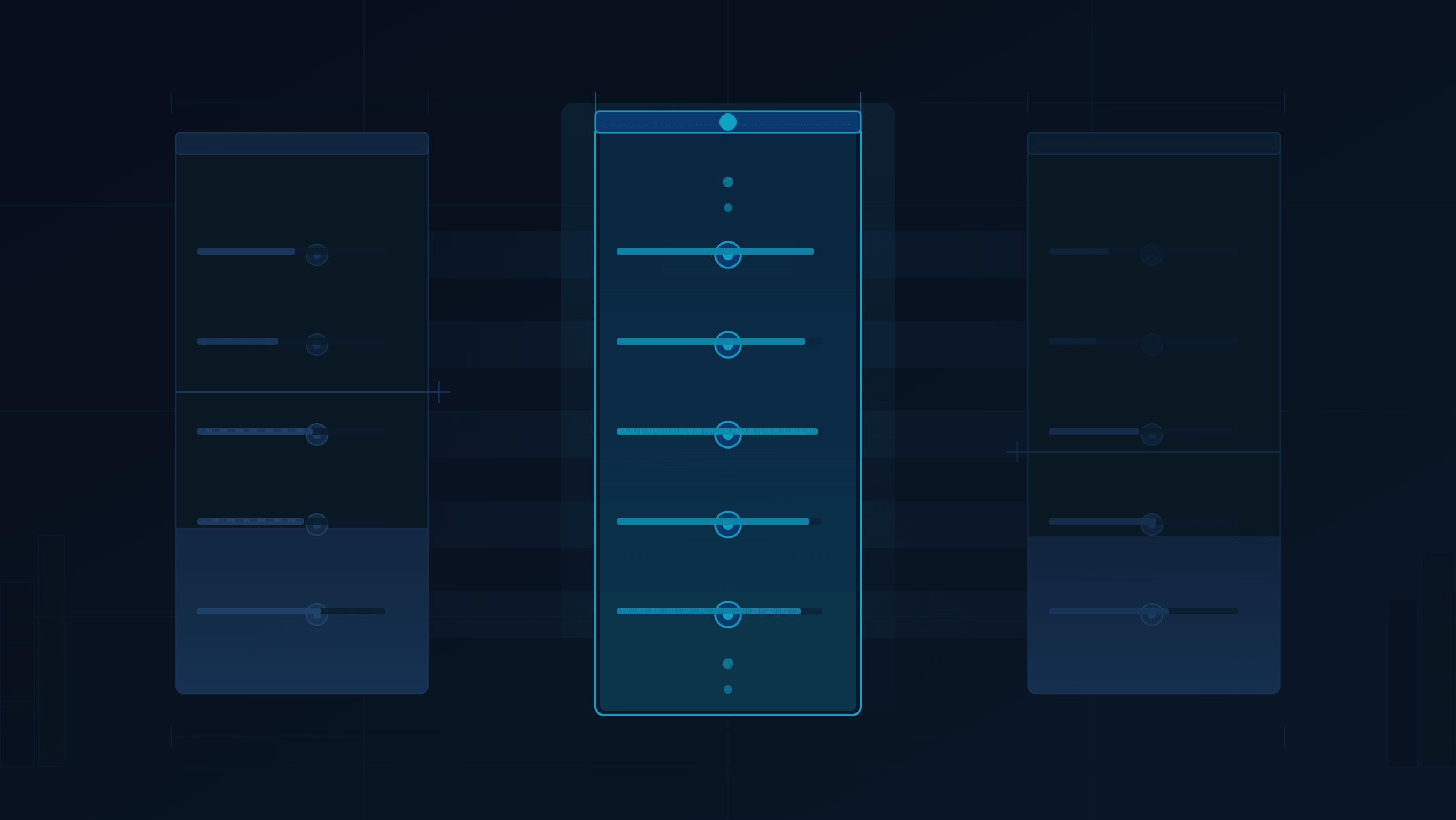 Three CRM platform columns at varying fill levels contrasting partial legacy adoption against a fully lit purpose-built AEC construction CRM pipeline.