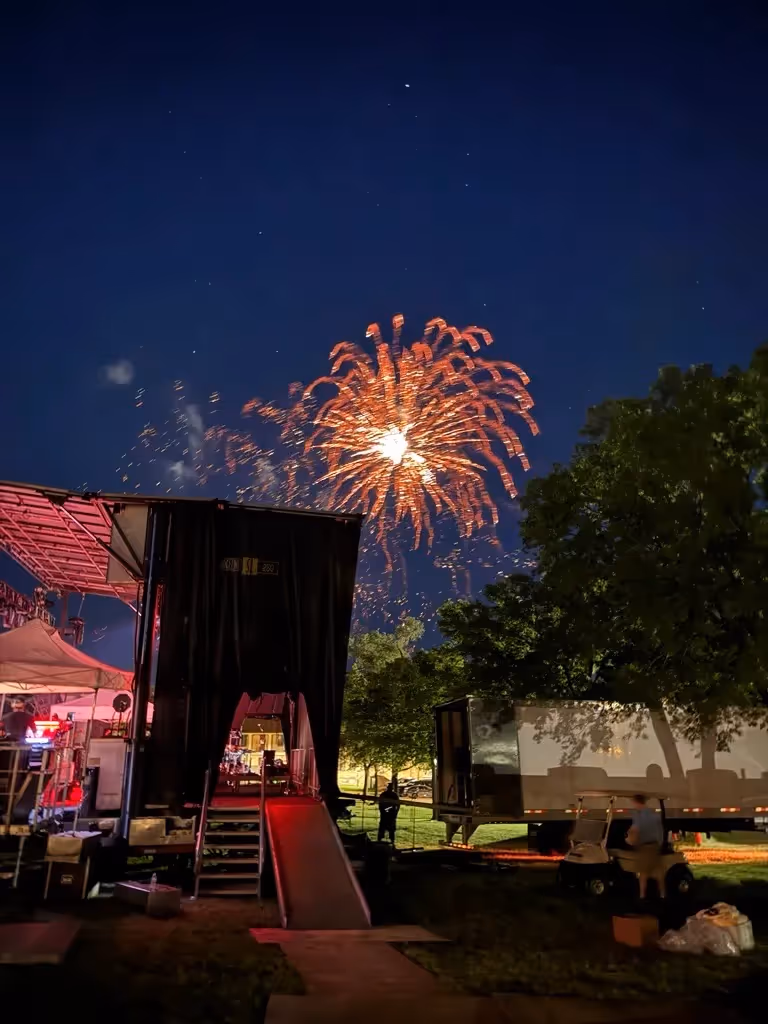 Fireworks above Artillery Parade Field