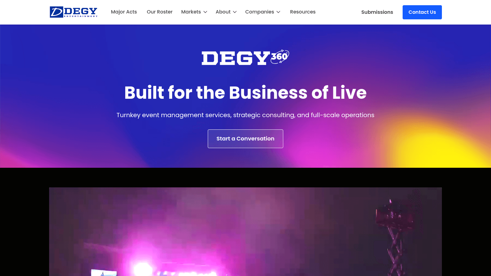 Degy event management division as a top event planning company