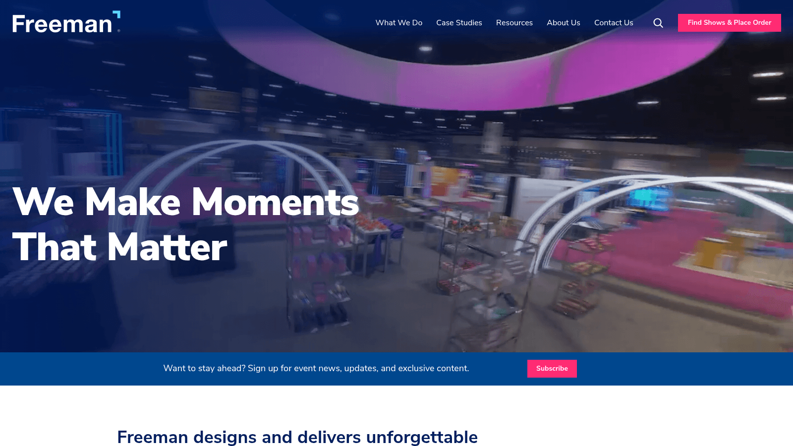 Freeman as a top event planning company