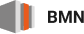 BMN logo with three vertical bars in gray, orange, and dark gray next to the letters BMN in dark gray.