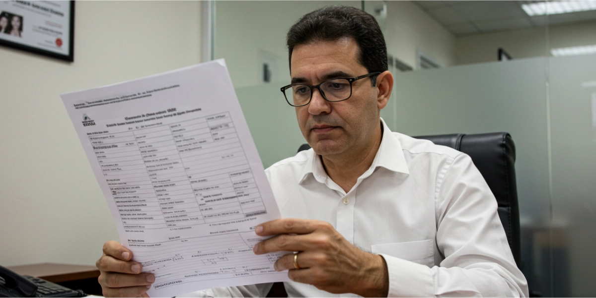 Foto mostra um homem segurando um celular sobre as pernas cruzadas. A tela mostra uma conversa no WhatsApp em que uma pessoa envia um link de pagamento para a outra. A imagem leva o selo da Mastercard de melhor taxa de aprovação