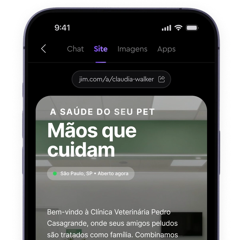 Tela do celular mostra link de pagamento sendo gerado
