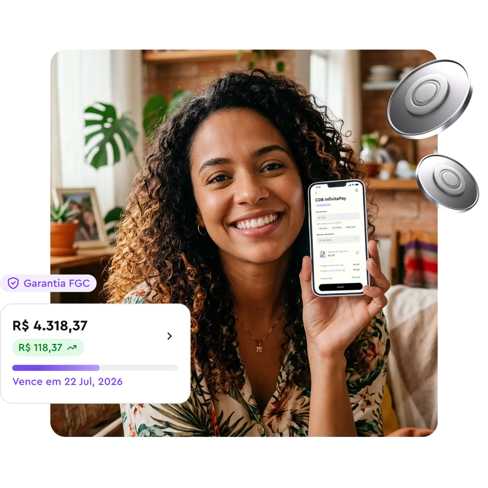 Foto mostra um homem segurando um celular sobre as pernas cruzadas. A tela mostra uma conversa no WhatsApp em que uma pessoa envia um link de pagamento para a outra. A imagem leva o selo da Mastercard de melhor taxa de aprovação