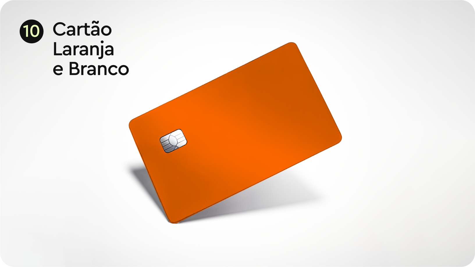 Cartão laranja e branco