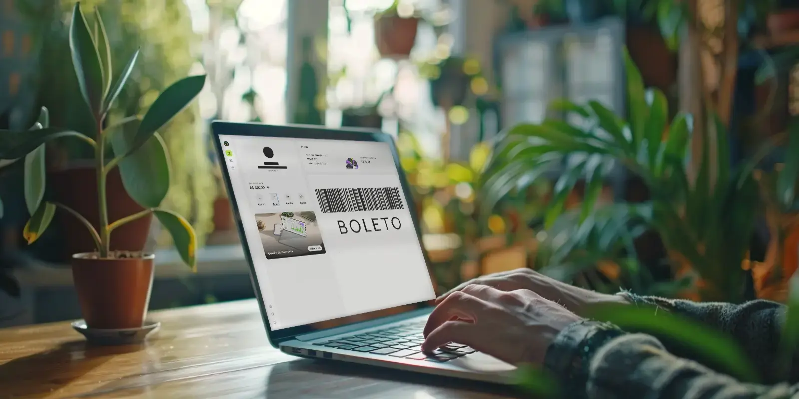 A imagem que ilustra o artigo "Como emitir boleto sendo MEI" mostra um notebook aberto simulando a criação de um boleto bancário.