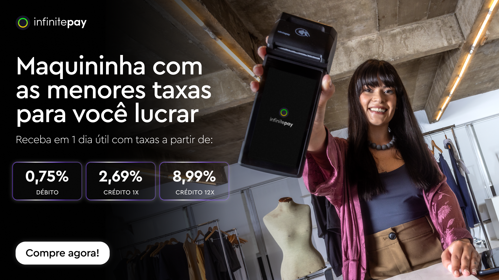 Melhor maquininha de cartão com menor taxa