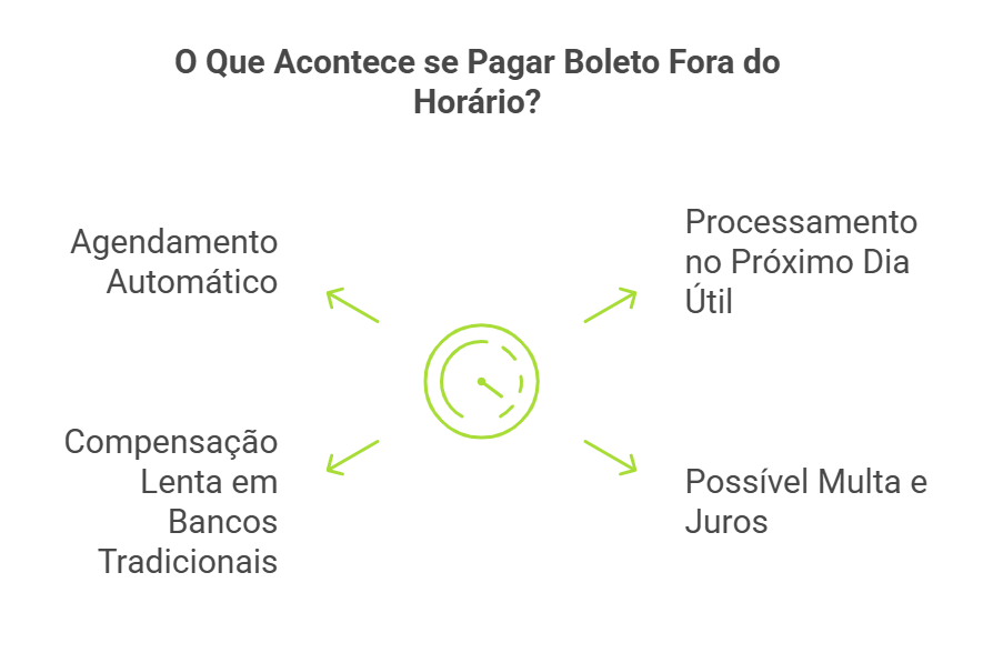 até que horas pode pagar boleto?o que acontece se pagar fora do horário
