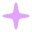 Small purple sparkle icon with four pointed star shape and glowing effect.