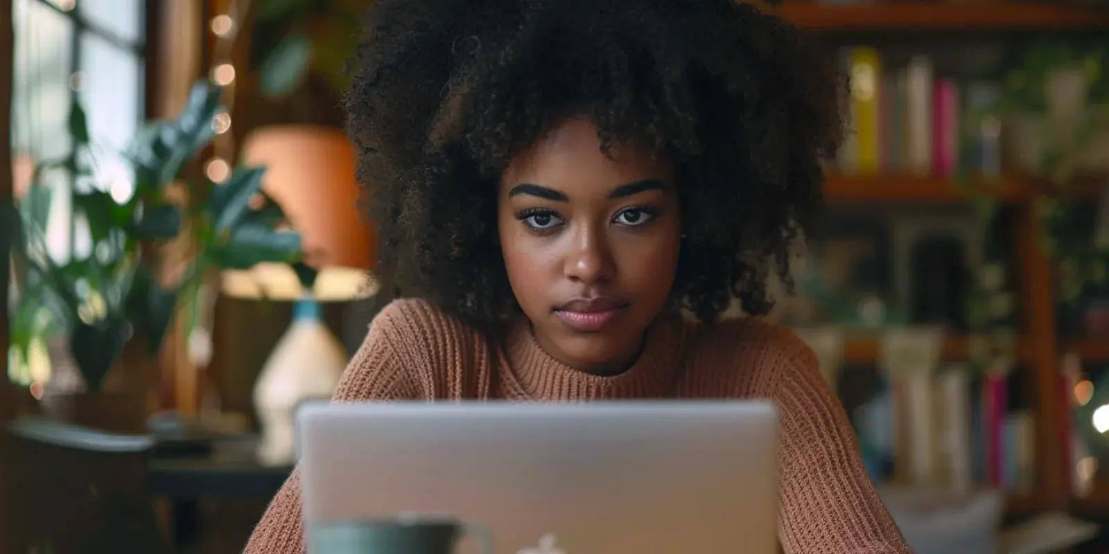 cobrança recorrente no cartão de crédito: uma mulher sentada em frente ao computador indicando enviar uma cobrança recorrente