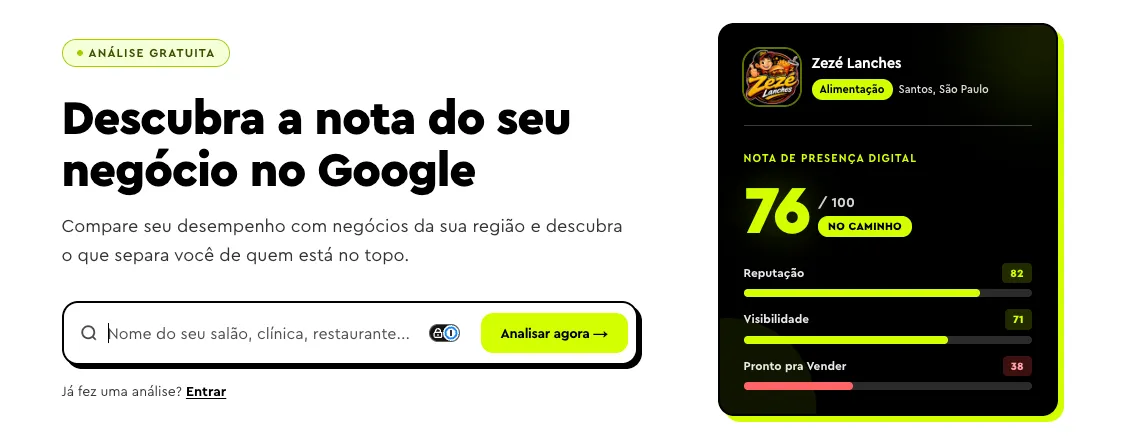 Presença digital: descubra a nota do seu negócio no Google
