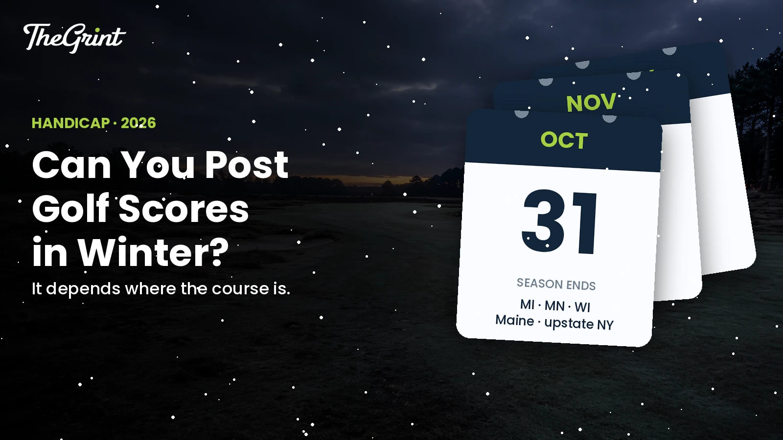 Golf Inactive Season: Can You Post Scores in Winter?
