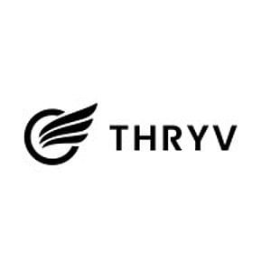 Logo of Thryv, featuring the word "THRYV" with a stylized wing design incorporated into the letter "C".