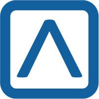 A blue and white logo featuring a stylized letter "A" within a square outline.