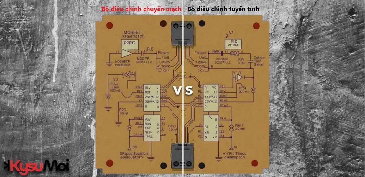 So sánh bộ chuyển đổi nguồn điện chuyển mạch và tuyến tính