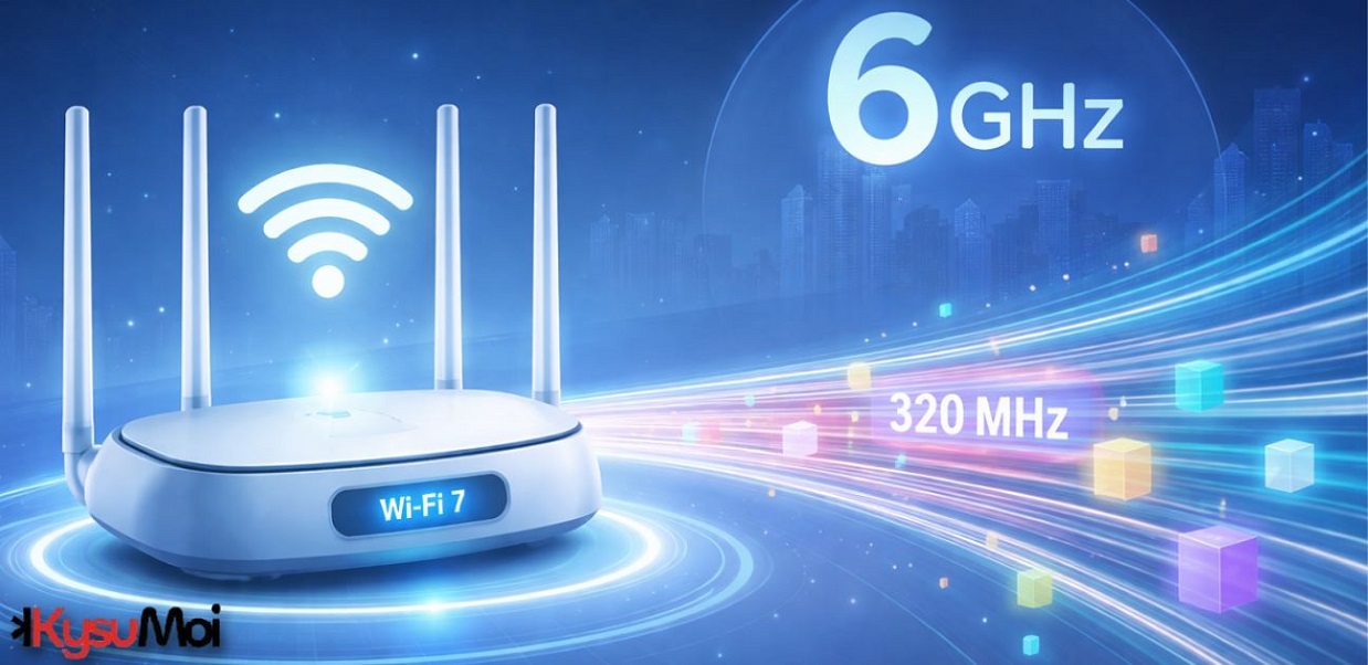 Cách Wi-Fi 7 tối đa hóa thông lượng trong băng tần 6GHz thông qua kênh 320 MHz