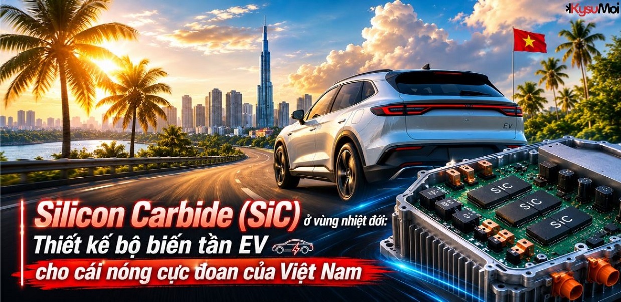 Silicon Carbide (SiC) ở vùng nhiệt đới: Thiết kế bộ biến tần EV cho cái nóng cực đoan của Việt Nam