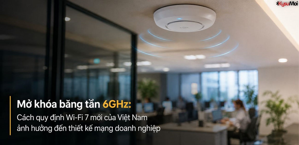 Mở khóa băng tần 6GHz: Cách quy định Wi-Fi 7 mới của Việt Nam ảnh hưởng đến thiết kế mạng doanh nghiệp