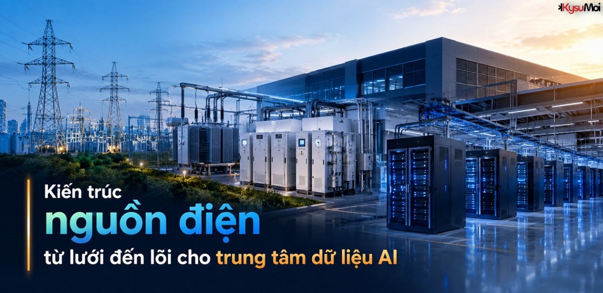 Kiến trúc nguồn điện từ lưới đến lõi cho trung tâm dữ liệu AI