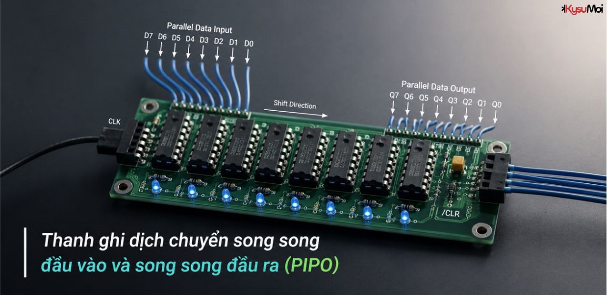 Thanh ghi dịch chuyển song song đầu vào và song song đầu ra (PIPO)