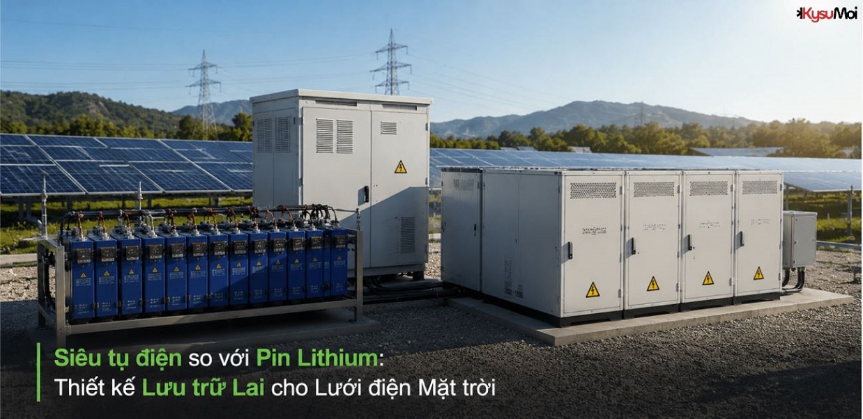 Siêu tụ điện so với Pin Lithium: Thiết kế Lưu trữ Lai cho Lưới điện Mặt trời