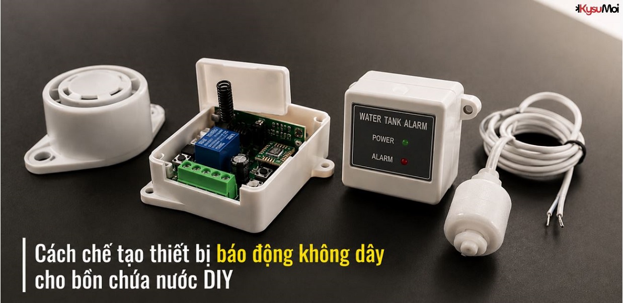 Cách chế tạo thiết bị báo động không dây cho bồn chứa nước DIY