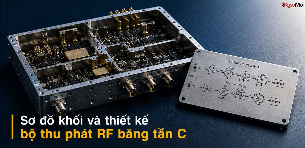 Sơ đồ khối và thiết kế bộ thu phát RF băng tần C
