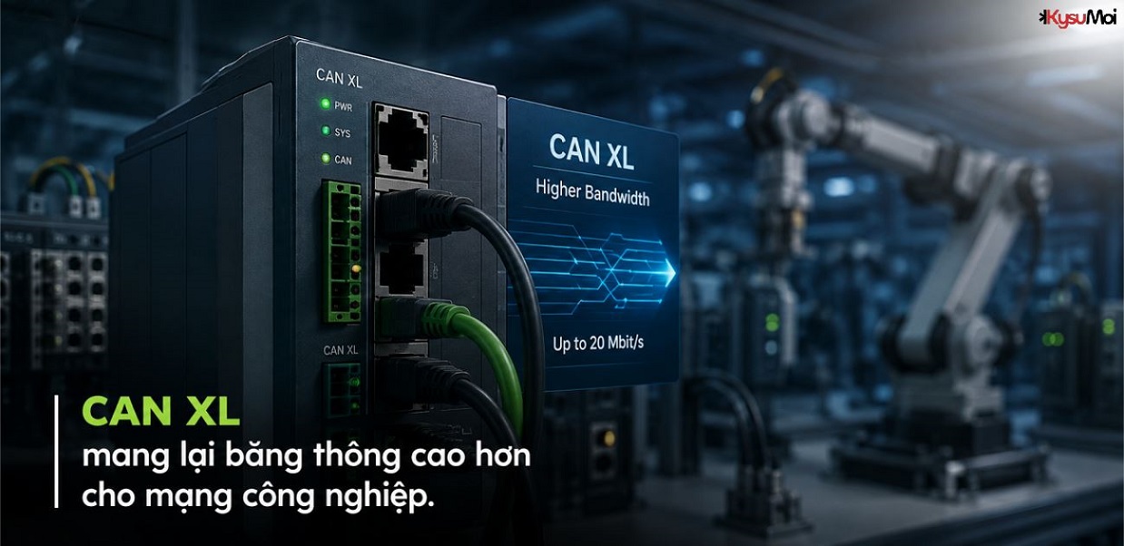 CAN XL mang lại băng thông cao hơn cho mạng công nghiệp.