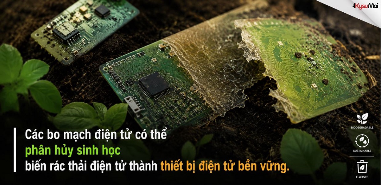 Các bo mạch điện tử có thể phân hủy sinh học biến rác thải điện tử thành thiết bị điện tử bền vững.