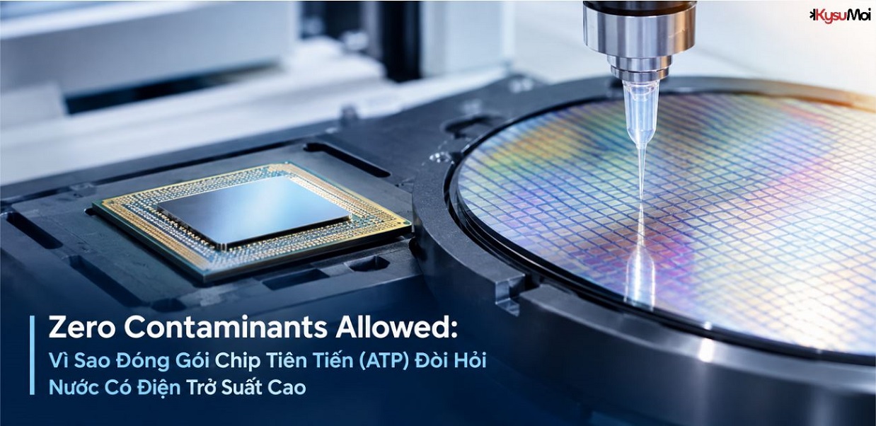 Zero Contaminants Allowed: Vì Sao Đóng Gói Chip Tiên Tiến (ATP) Đòi Hỏi Nước Có Điện Trở Suất Cao