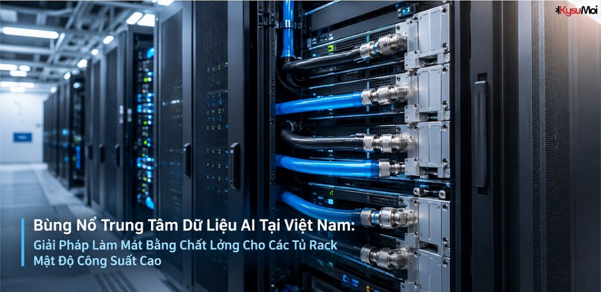 Bùng Nổ Trung Tâm Dữ Liệu AI Tại Việt Nam: Giải Pháp Làm Mát Bằng Chất Lỏng Cho Các Tủ Rack Mật Độ Công Suất Cao