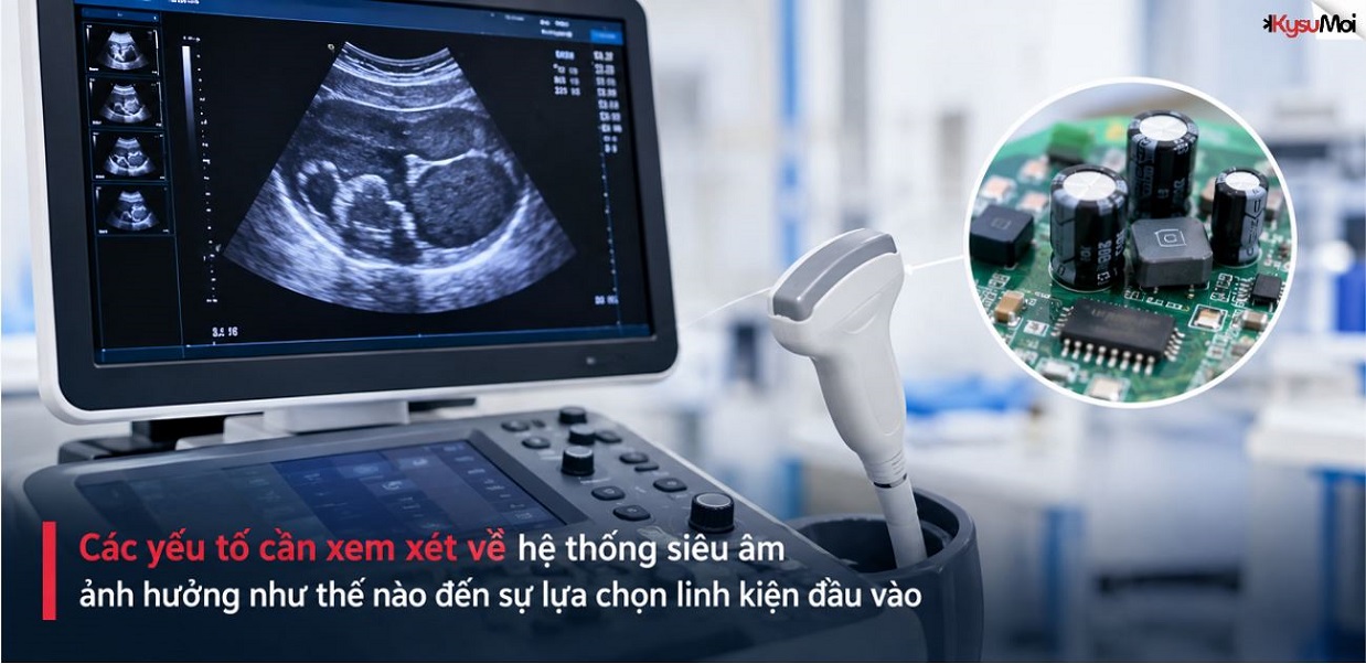 Các yếu tố cần xem xét về hệ thống siêu âm ảnh hưởng như thế nào đến sự lựa chọn linh kiện đầu vào