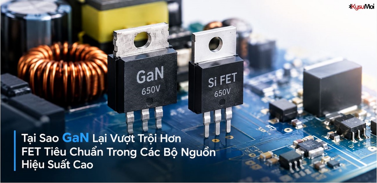 Tại Sao GaN Lại Vượt Trội Hơn FET Tiêu Chuẩn Trong Các Bộ Nguồn Hiệu Suất Cao