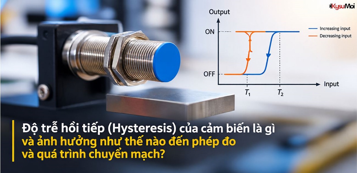 Độ trễ hồi tiếp (Hysteresis) của cảm biến là gì và ảnh hưởng như thế nào đến phép đo và quá trình chuyển mạch?