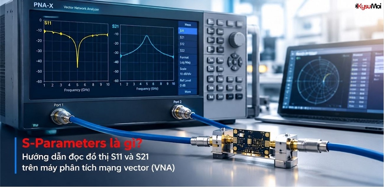 S-Parameters là gì? Hướng dẫn đọc đồ thị S11 và S21 trên máy phân tích mạng vector (VNA)