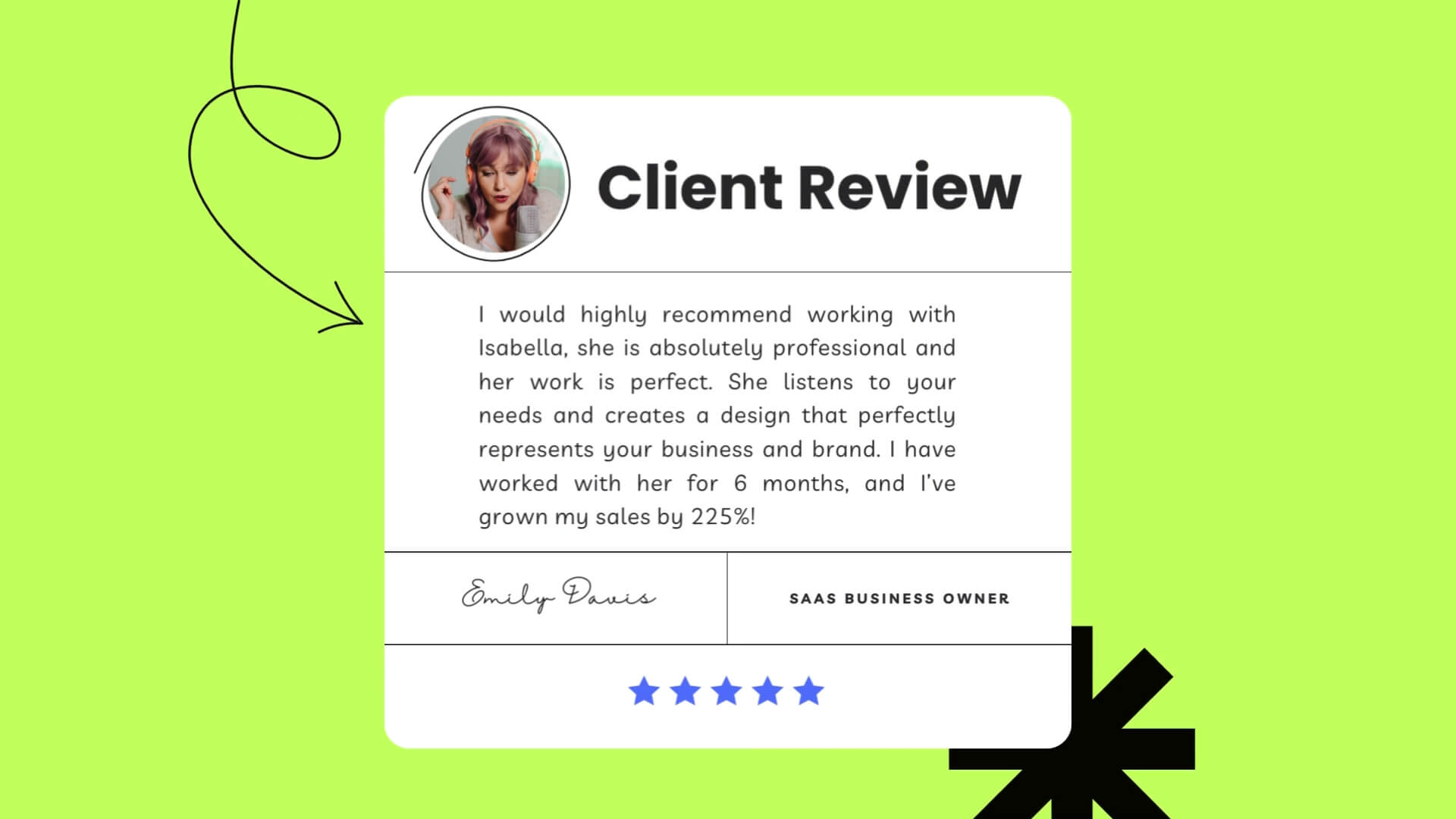 The Doodle Kit template design "Type Review" with 16x9 aspect ratio