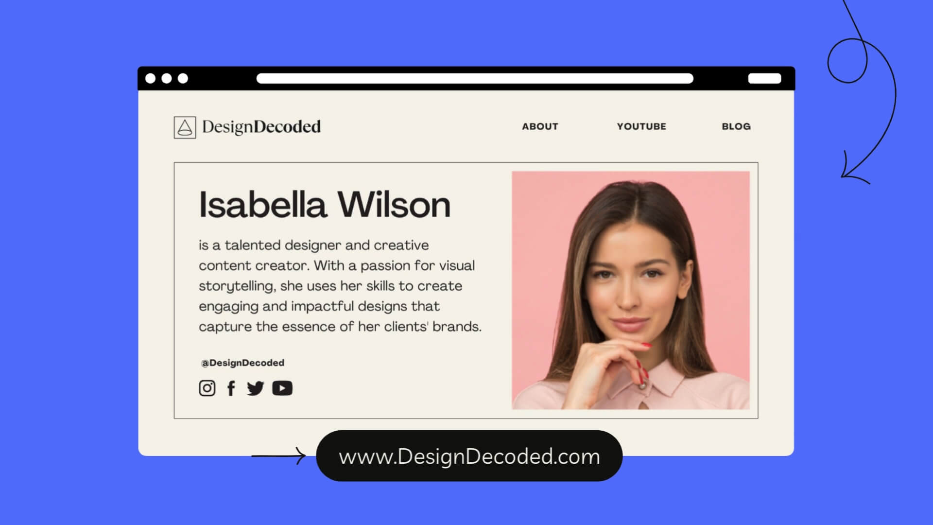 The Doodle Kit template design "Social Website" with 16x9 aspect ratio