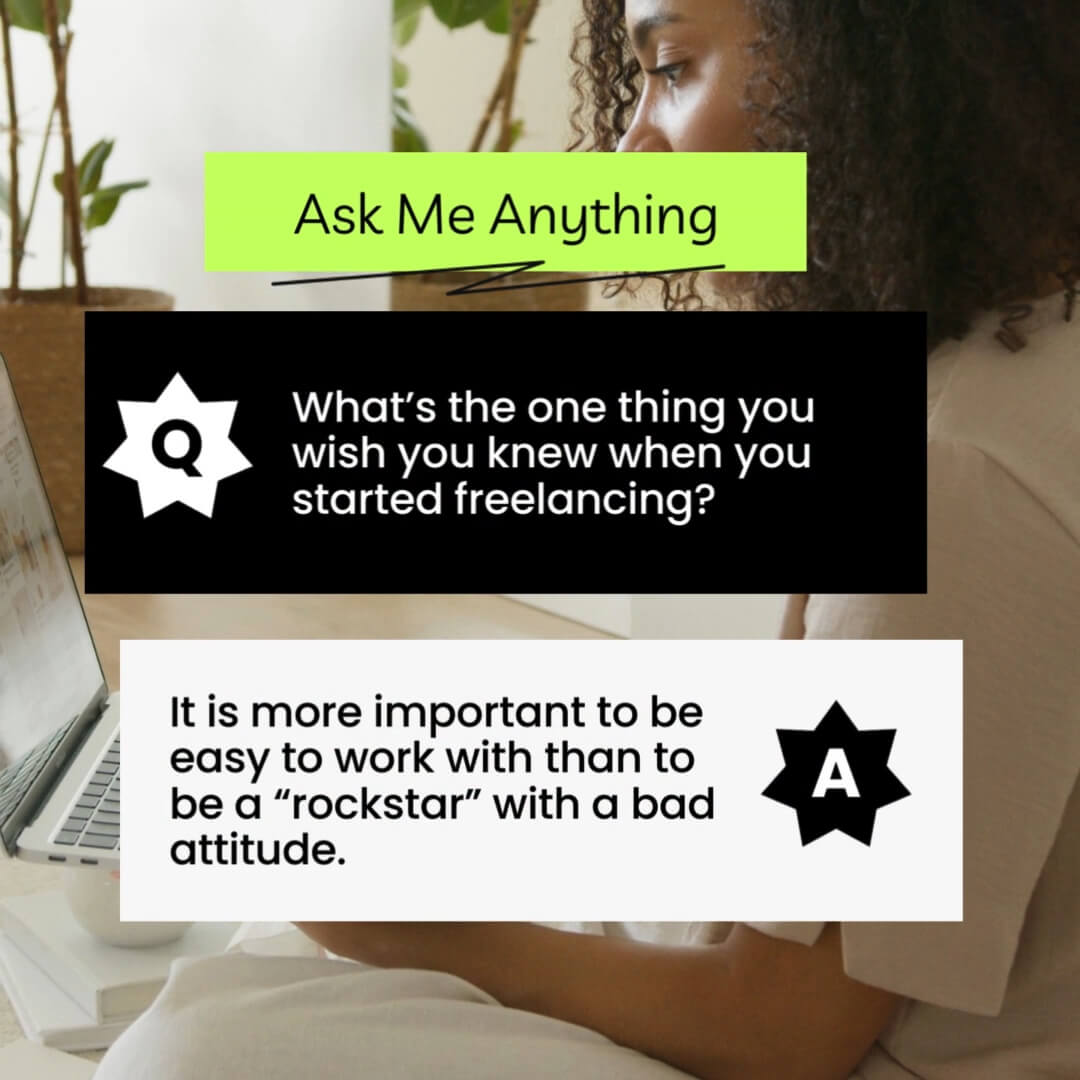 The Doodle Kit template design "Question & Answer" with 1x1 aspect ratio
