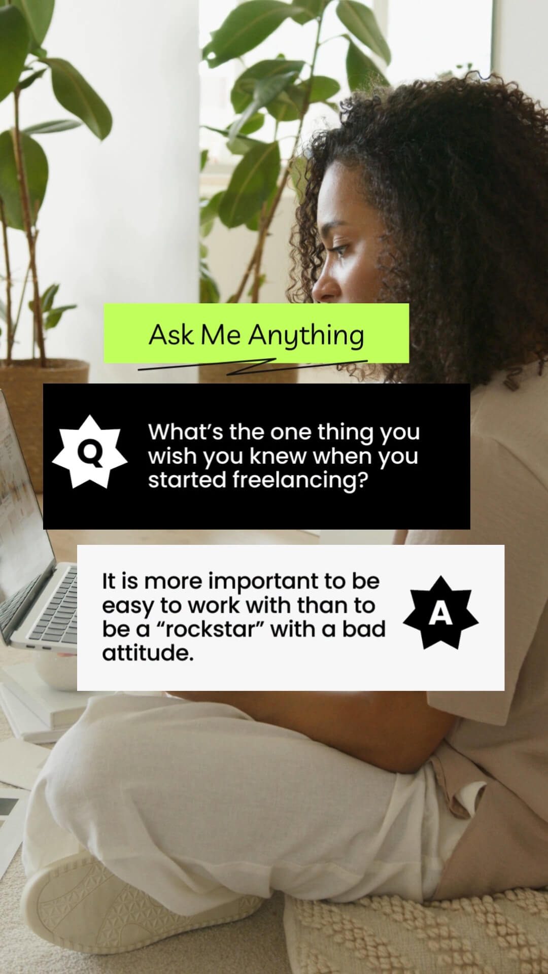 The Doodle Kit template design "Question & Answer" with 9x16 aspect ratio