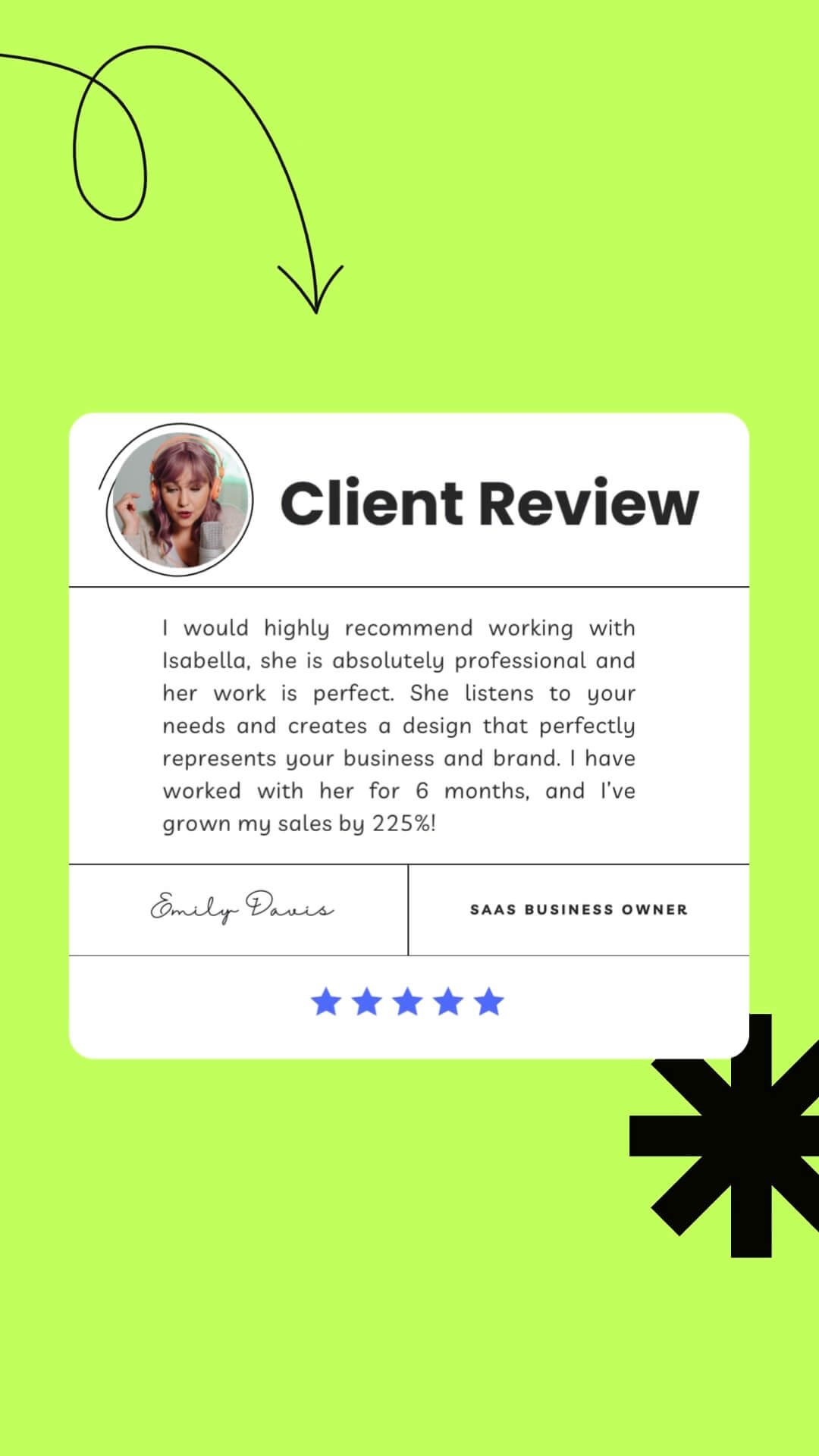 The Doodle Kit template design "Type Review" with 9x16 aspect ratio