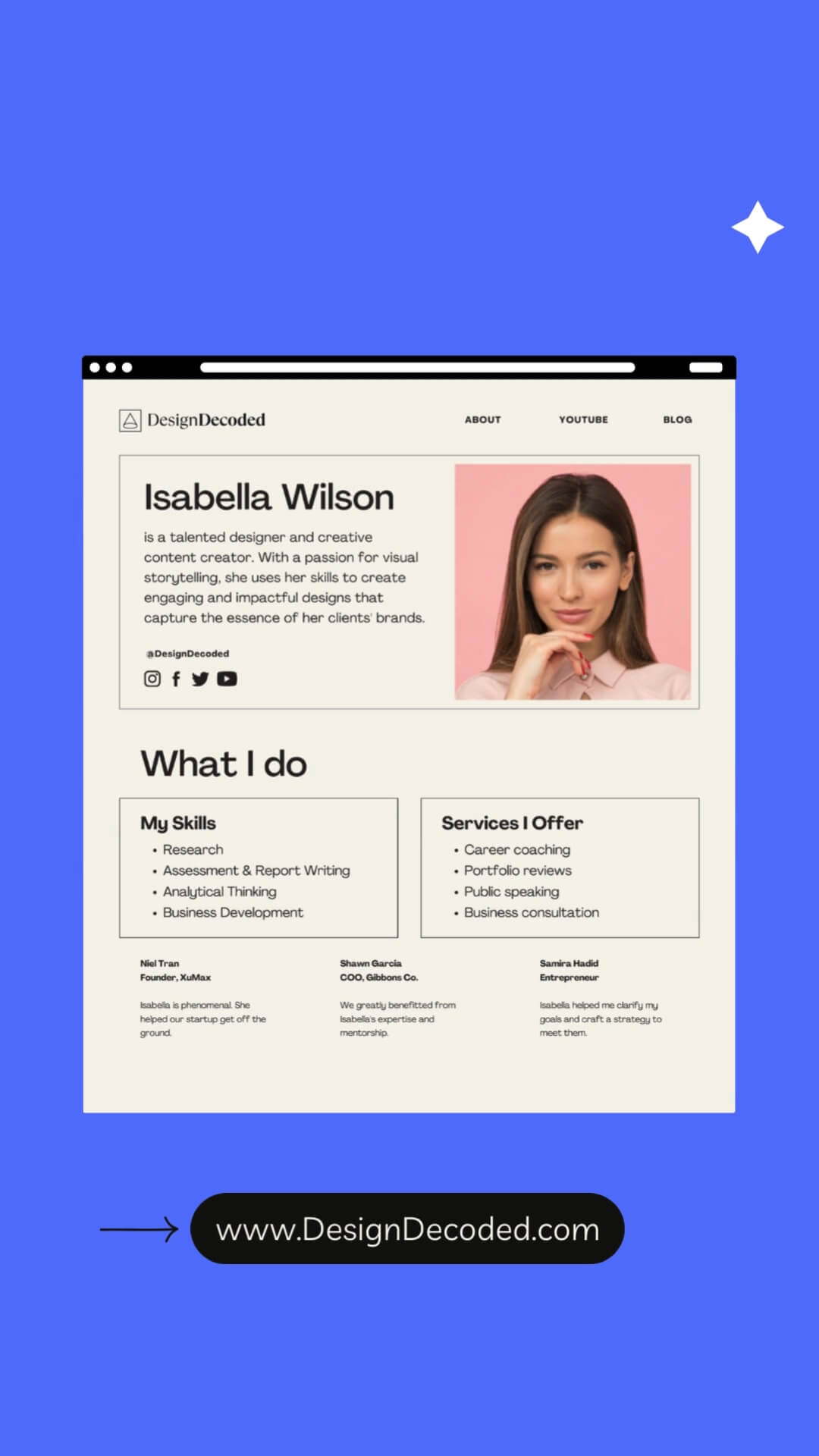 The Doodle Kit template design "Social Website" with 9x16 aspect ratio