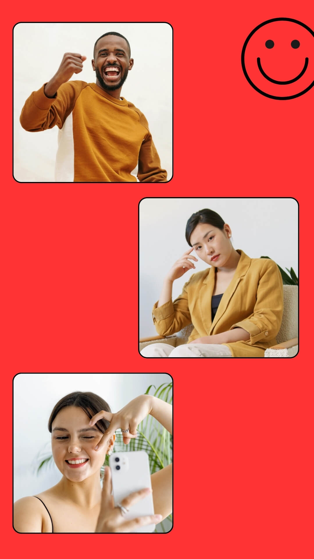 The Widget Kit template design "Frame 3Up 01" with 9x16 aspect ratio