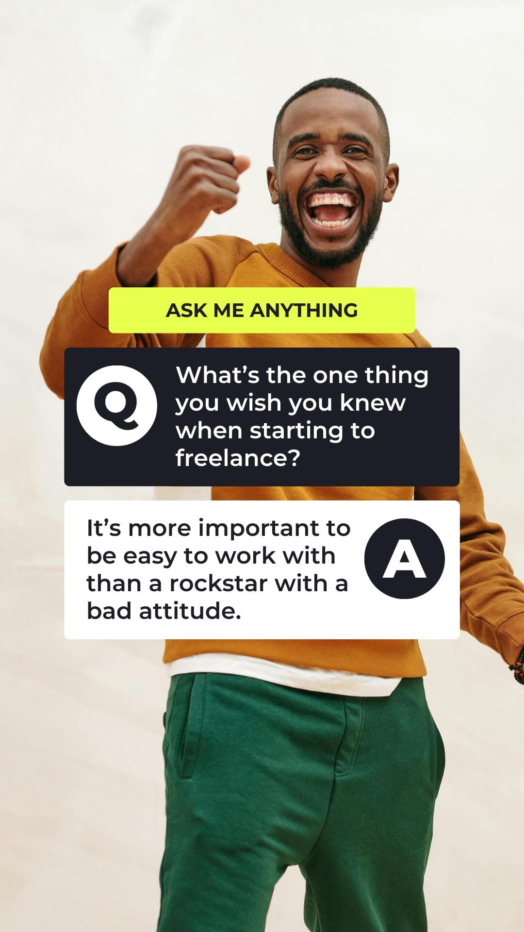 The Widget Kit template design "Question & Answer" with 9x16 aspect ratio